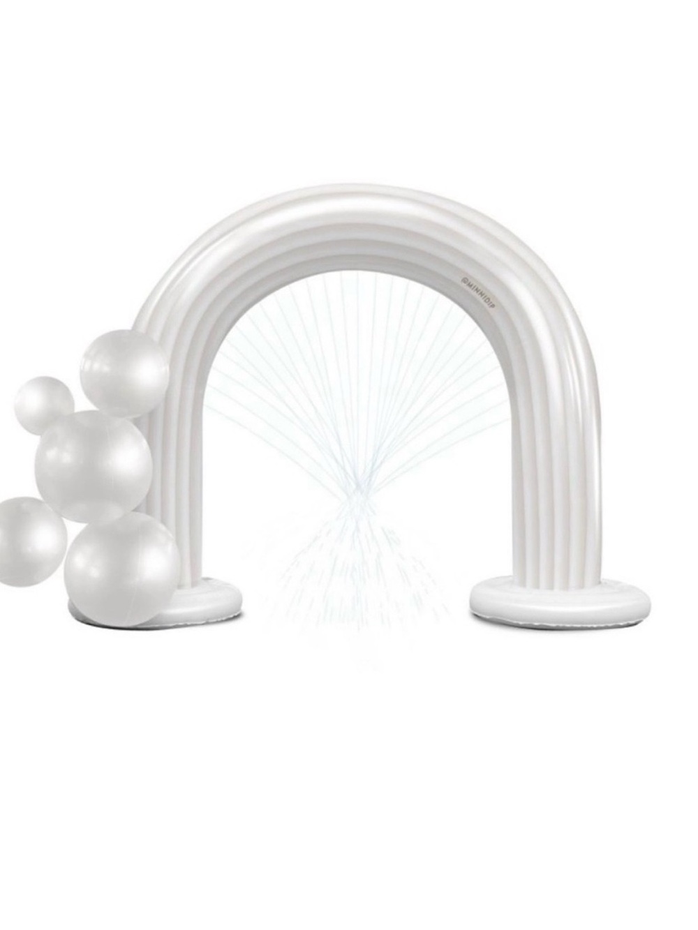 MINNIDIP Coastal Pearl Garland Inflatable Arch Sprinkler - White